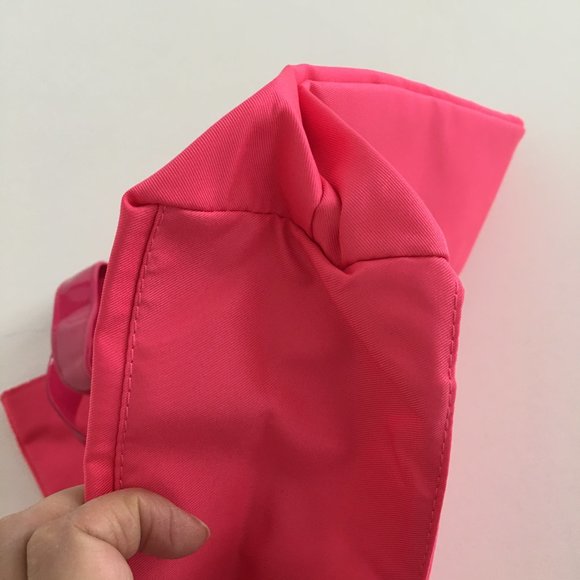 LANCOME NEW Pink Tote/Shoulder Bag Canvas Rectangular Shape Fully Lined - Picture 4 of 14